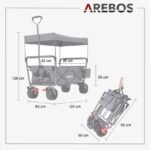 Arebos Bolderkar met dak - STANDARD - Afbeelding 3