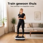 Veora Trilplaat Pro – Trilplaat fitness – Powerplate – 3 trainingsstanden – 99 intensiteitsniveaus – Tot schoenmaat 46 - Wit/Zwart - Afbeelding 4