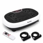Veora Trilplaat Pro – Trilplaat fitness – Powerplate – 3 trainingsstanden – 99 intensiteitsniveaus – Tot schoenmaat 46 - Wit/Zwart