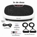 Veora Trilplaat Pro – Trilplaat fitness – Powerplate – 3 trainingsstanden – 99 intensiteitsniveaus – Tot schoenmaat 46 - Wit/Zwart - Afbeelding 5