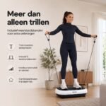 Veora Trilplaat Pro – Trilplaat fitness – Powerplate – 3 trainingsstanden – 99 intensiteitsniveaus – Tot schoenmaat 46 - Wit/Zwart - Afbeelding 7