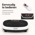 Veora Trilplaat Pro – Trilplaat fitness – Powerplate – 3 trainingsstanden – 99 intensiteitsniveaus – Tot schoenmaat 46 - Wit/Zwart - Afbeelding 8