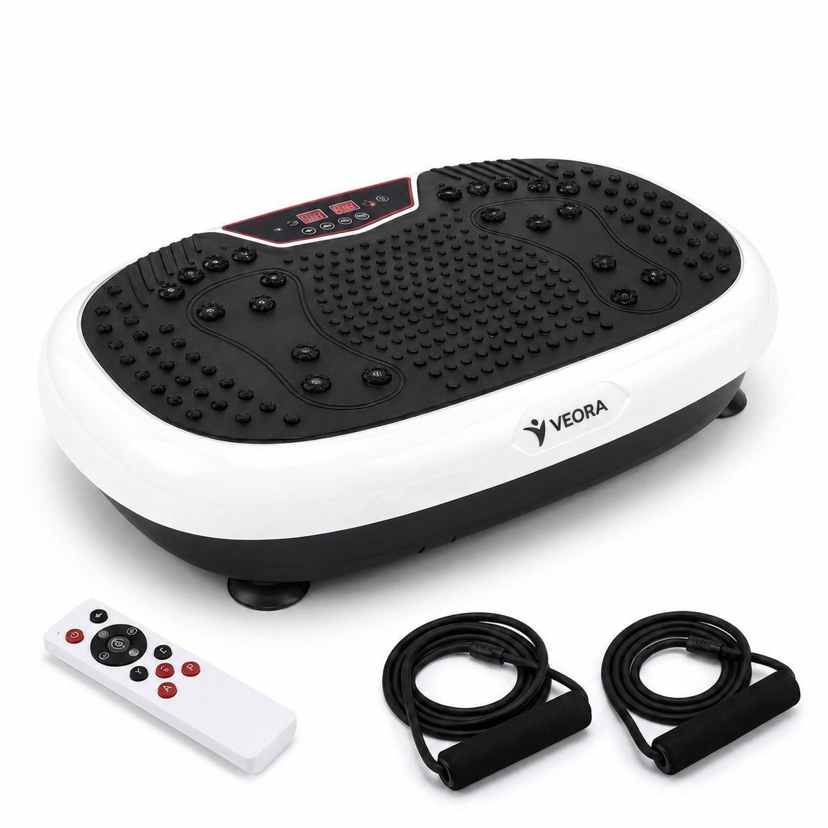 1200x1200 Veora Trilplaat Pro – Trilplaat fitness – Powerplate – 3 trainingsstanden – 99 intensiteitsniveaus – Tot schoenmaat 46 - Wit/Zwart - Afbeelding 1