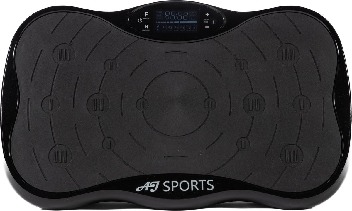 1200x719 AJ-Sports Trilplaat - Trilplaat fitness - Powerplate - Inclusief weerstandsbanden en handvatten - 5 trainingsprogramma's - 99 snelheid niveaus - Met bluetooth muziek - Trainingsapparatuur voor uithoudingstraining - Zwart - Afbeelding 1